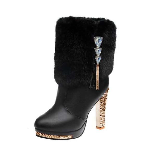 NOKIO Women'S Retro Block Heel Booties Women's Ankle Boots High Heels Women's Boots Comfortable Boots Women'S Short Booties Women'S Stylish Block Heel Ankle Boots Women'S Winter Ankle Boots