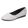 thumbnail image 1 of NOKIO Women'S Suede Loafers Women'S Flat Footwear Ladies Summer Fashion Shallow Mouth Solid Colour Soft Comfortable Flat Heel Round Head Lightweight Single Shoes Casual Shoes, 1 of 6