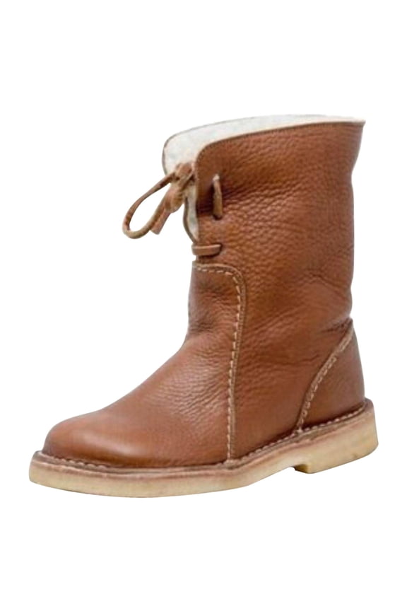Women'S Thermal Winter Boots Women'S Warm Winter Boots Women's Flat Heel High Top Warm Winter Boots Deep Mouth Round Head Mid Sleeve Snow Boots Female Ladies Breathable Warm Booties