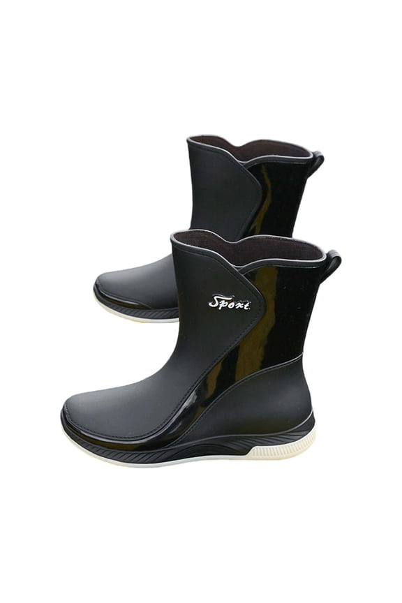 Women'S Trendy Waterproof Rubber Booties Short Waterproof Galoshes For Women Women's Rain Slip Casual Shoes Short Ankle Boots Outdoor Fashion Women's Casual Shoes Women'S Ankle Rain Boots