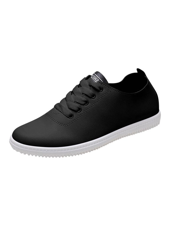 Women Shoes Flat Soft Sole Single Shoes Fashion Student Small White Shoes Casual Round Toe Flat Sole Single Shoes Lace up PU Leather Walking Shoes Comfortable Non Slip Sneakers