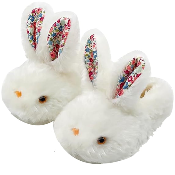 NOKIO Women Slippers Bunny Plush House Slipper Cute Animal Ca๐๐oon Slippers Warm Soft Plush Slippers Winter Non-S๐
ip Indoor Shoes Comfortable Casual Bedroom Slides