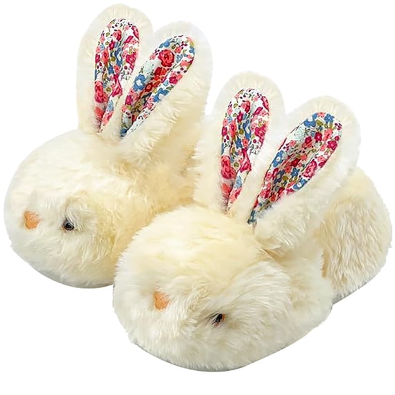 NOKIO Women Slippers Bunny Plush House Slipper Cute Animal Ca๐๐oon Slippers Warm Soft Plush Slippers Winter Non-S๐
ip Indoor Shoes Comfortable Casual Bedroom Slides