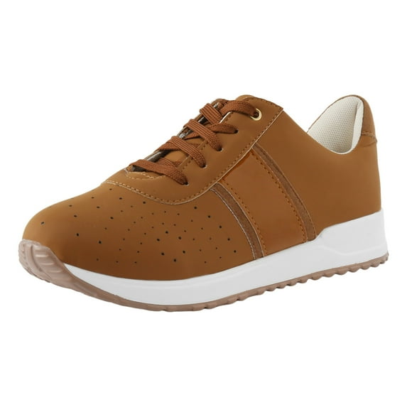 NOKIO Women Sports Shoes Autumn And Winter Fashion Comfortable Round Toe Flat Solid Color Breathable Lace Up Walking Shoes Workout Shoes Breathable Fashion Sneakers