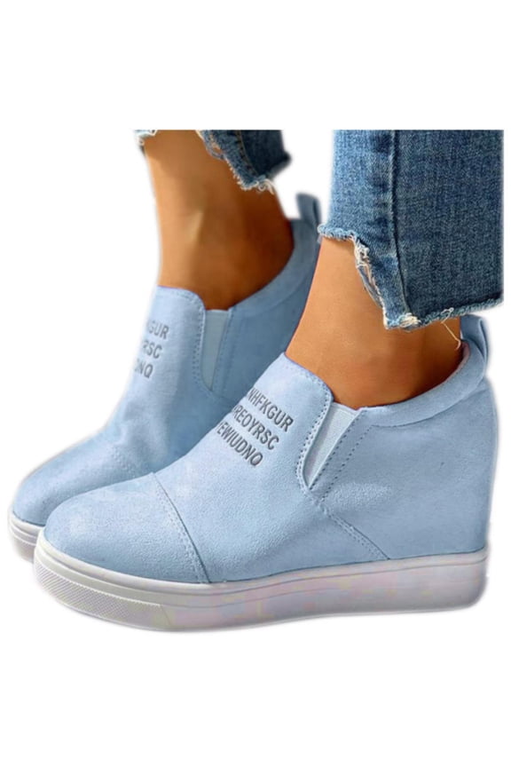 Women Wedge Heel Casual Shoes Boots Thick Sole Casual Shoes Fashion Soft Sole Breathable Casual Shoes Fashion Chunky Casual RetroWalking Shoes Women's Platform Sneakers