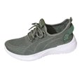thumbnail image 1 of NOKIO Women 𝖫a𝖼e Up Sneakers Lightweight Knit Sport Shoes Breathable Gym Workout Shoes Comfortable Soft Sole Running Shoes for Hiking Jogging Training Wear, 1 of 8