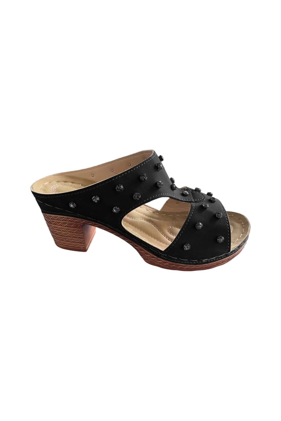 Women’s 2025 Summer Two-Strap Ankle Sandals Adjustable Low Block Heel Slides - Backless Mule Design for Beach Walking, Travel & Everyday Comfort