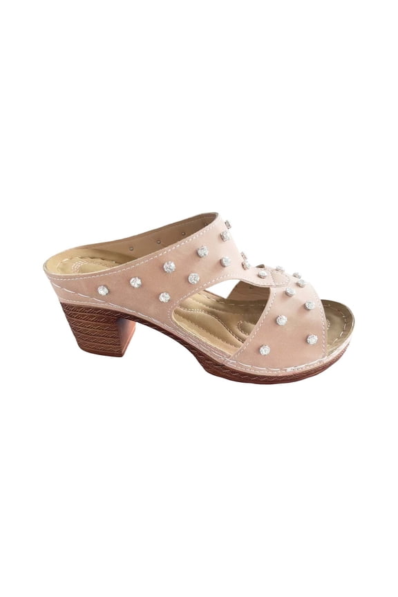 Women’s 2025 Summer Two-Strap Ankle Sandals Adjustable Low Block Heel Slides - Backless Mule Design for Beach Walking, Travel & Everyday Comfort