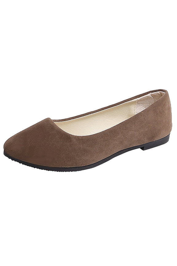 Women’s Ballet Flat Shoes Comfortable Pointed Toe Slip on Shoes for Woman Classic Soft Shoes Comfortable Suede Pointed Toe Slip On Casual Ballet Flats Dress Shoes Nude Flats