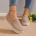 thumbnail image 1 of NOKIO Women's Casual Simple Slip-On Platform Shoes Low Fashion Sneakers Wide Toe Box Slip On Shoes for Women | Business Casual Shoes for Women Trendy Fashion Sneakers Lightweight Loafers Shoes, 1 of 5