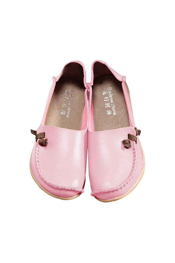 Women's Cowhide Mother's Shoes Women's Low Top Casual Shoes Womens Loafers Shoes Platform Chunky Penny Loafer Lug Sole Comfortable Slip On Work Office Business Casual Dress Shoes