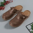 thumbnail image 1 of NOKIO Women's Fashion Casual Platform Hollow Carved Round Head Sandals And Slippers Womens Sandals Wedge Comfortable Orthopedic Wedge Sandalias Women Slip on Platform Sandals, 1 of 3