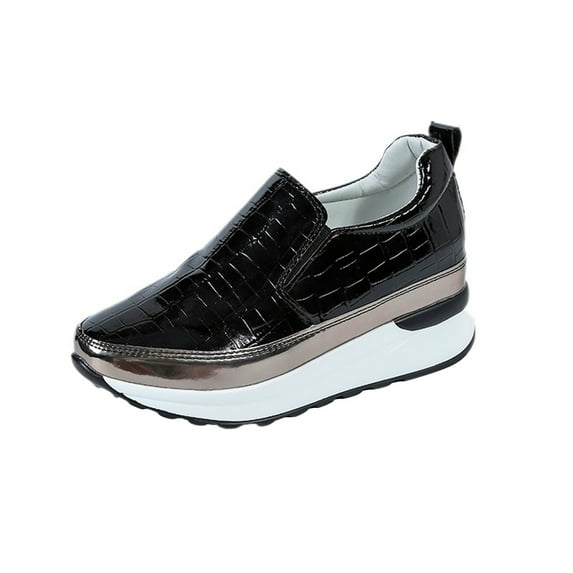 NOKIO Women's Fashion Casual Platform Wedges Slip On Loafers Shoes High Heels Sneakers Women'S Fashion Short Boots