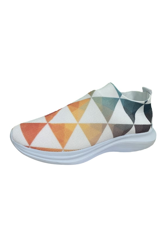 Women's Fitness Shoes Lightweight S𝗅ip On Laceless Sneakers Fashion Colorful Athlet𝗂c Shoes Comfortable Casual Walking Shoes Outdoor Sock Athlet𝗂c Shoes