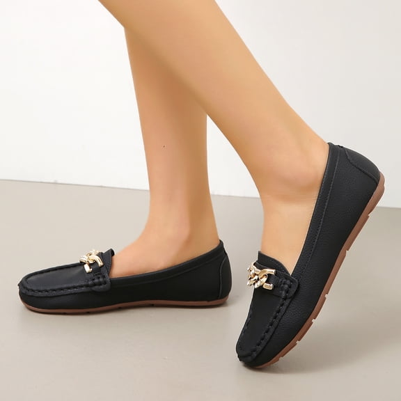 NOKIO Women's Flats Shoes Leisure Shoes Slip On Work Shoes Comfort Walking Shoes Summer Fashion Women'S Small Leather Shoes Boat Like Breathable And Comfortable Casual Shoes