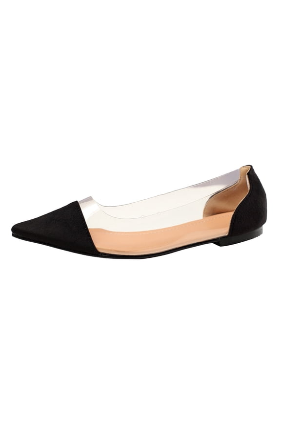 Women's Flats Shoes Pointed Toe Flats Ballet Flats Shoes for Women Transparent Flats Slip On Flats Ballerina Flats Comfortable Dress Shoes Mesh Flats for Women Walking Flats Casual Shoes