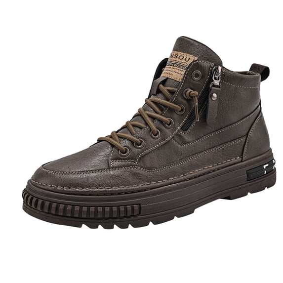 NOKIO Women's High-Top Skate Shoes Comfortable 𝖫a𝖼e Up Sneakers Non-S𝗅ip Athlet𝗂c Shoes with Side Zipper Detail, Lightweight Casual Walking Shoes for Work Daily Wear