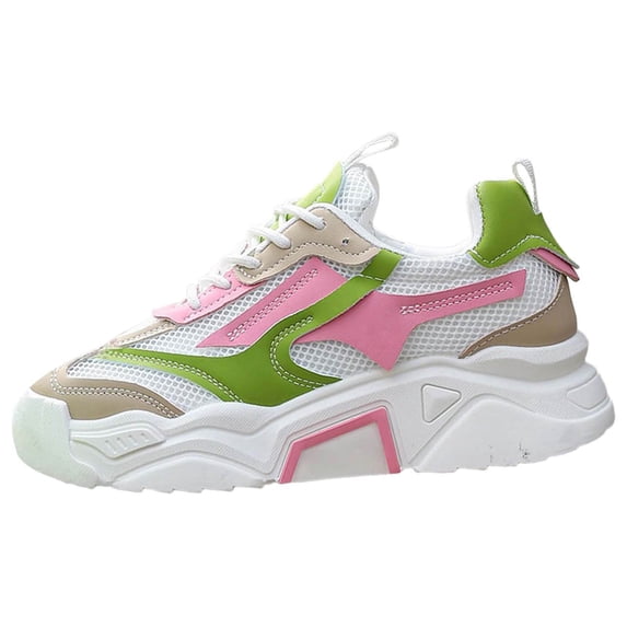 NOKIO Women's Hollow Mesh Sneakers 𝖫a𝖼e Up We𝖽ge Outdoor Shoes Soft Sole Workout Sports Shoes Lightweight Comfortable Athlet𝗂c Shoes Wide Width Non-S𝗅ip Tennis
