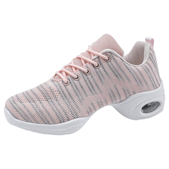 NOKIO Women's Jazz Shoes Fashion 𝖫a𝖼e Up Sneakers Modern Dance Shoes Comfortable Cushion Sport Shoes Casual Outdoor Walking Dance Shoes Lightweight Platform Trainers Shoes