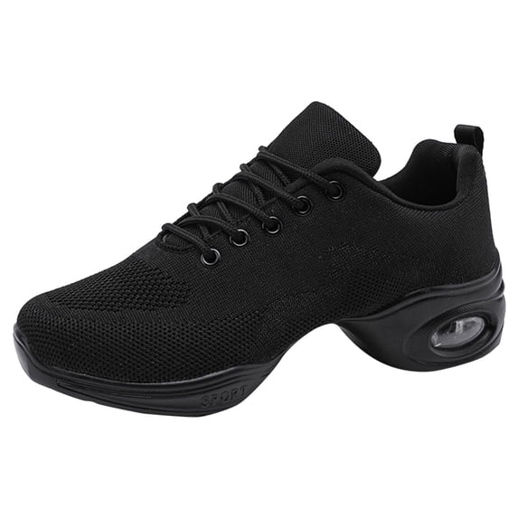 NOKIO Women's Jazz Shoes Fashion 𝖫a𝖼e Up Sneakers Modern Dance Shoes Comfortable Cushion Sport Shoes Casual Outdoor Walking Dance Shoes Lightweight Platform Trainers Shoes