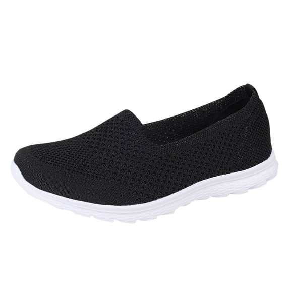 NOKIO Women's Knit Sneaker Lightweight S𝗅ip On L𝗈afers Shoes Breathable Wide Width Sport Shoes Casual Jogging Athlet𝗂c Shoes Gym Fitness Running Shoes for Summer and Autumn
