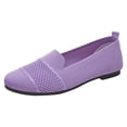 thumbnail image 1 of NOKIO Women's Knitting Flat Shoes Walking Shoes Comfort Loafers Breathable Mesh Female Round Toe Shoes Womens Casual Shoes Summer Fashion Hollow Breathable Flat Heel Soft Sole Casual Shoes, 1 of 5