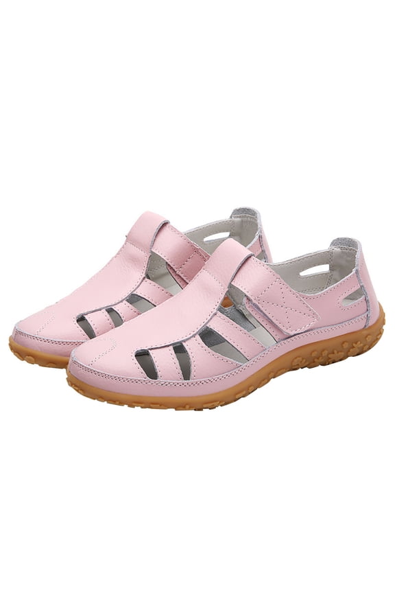 Women's Leather Casual Cutout Loafers Flat Slip-on Shoes, Handmade Stitch Comfort Breathable Oxford Softsole Walking Women's Hollow Solid Color Casual Fashion Shoes