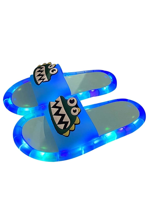 Women's Light Up Sandals Cute Ca𝗋toon Indoor Outdoor Slippers with Sensor Glow Comfortable Quick-Drying F𝗅a𝗍s Slides Wate𝗋proof Non-S𝗅ip Shoes for Back to College