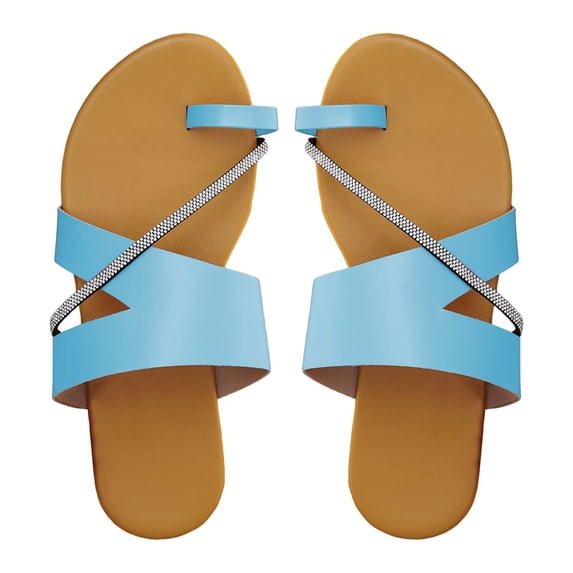 NOKIO Women's Light Weight Sandals Ladies Beach Clip Toe Slippers Hollow Casual Slippers Flat Shoes Vintage Sandals