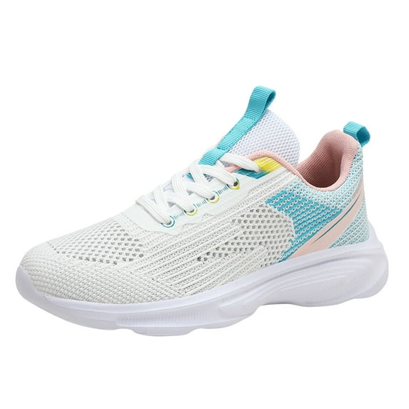 NOKIO Women's Lightweight Slip On Walking Running Shoes Women Sneakers Summer Fashion Flat Bottom Non Slip Comfort Lightweight Lace Up Shoes Women Running Shoes Sneakers