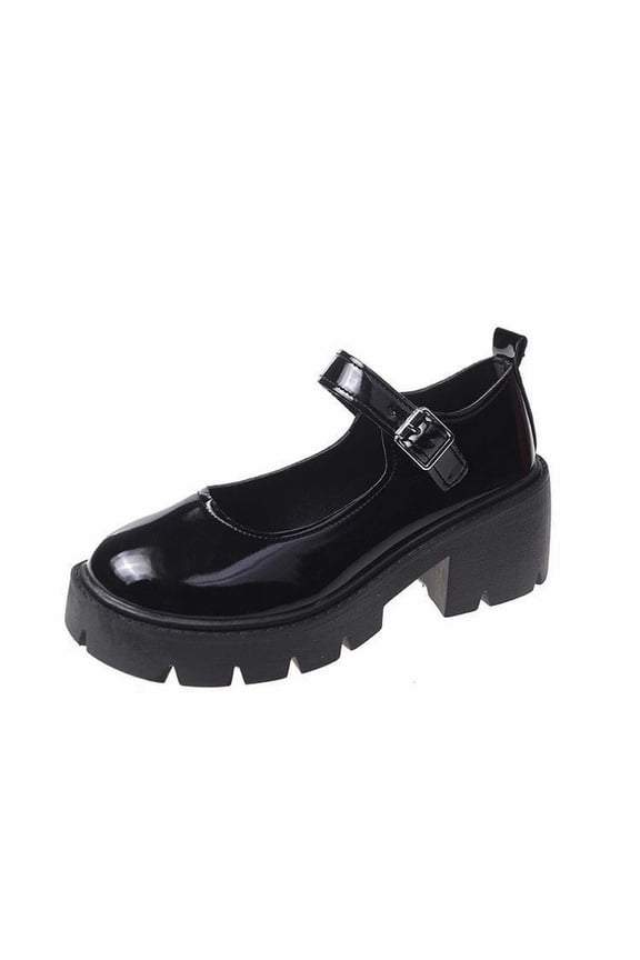 Women’s Mary Jane Platform Shoes Thick Sole Gothic Bow & Pearl Decor Leather Casual Footwear Slip-Resistant Retro Street Fashion Sneakers