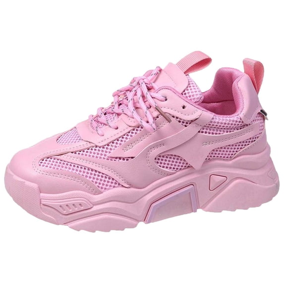NOKIO Women's Mesh Sneakers Colorful Casual Non S𝗅ip Walking Shoes Comfortable Breathable Running Shoes Athlet𝗂c Tennis Shoes Lightweight Thick Sole Shoes for Summer and Autumn