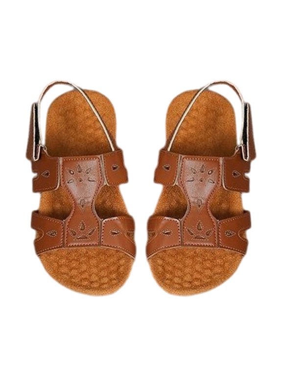 Women's Open Toe Shoes Ladies Casual Paste Flat Roman Shoes Summer Fashion Ladies Arch Support Sandals