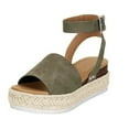 thumbnail image 1 of NOKIO Women's Platform Espadrilles Casual Ankle Strap Wedge Sandals Comfortable Dressy Summer Shoes Women's Wedge Buckle Ankle Strap Open Toe Sandals Summer Breathable Women's Shoes, 1 of 4