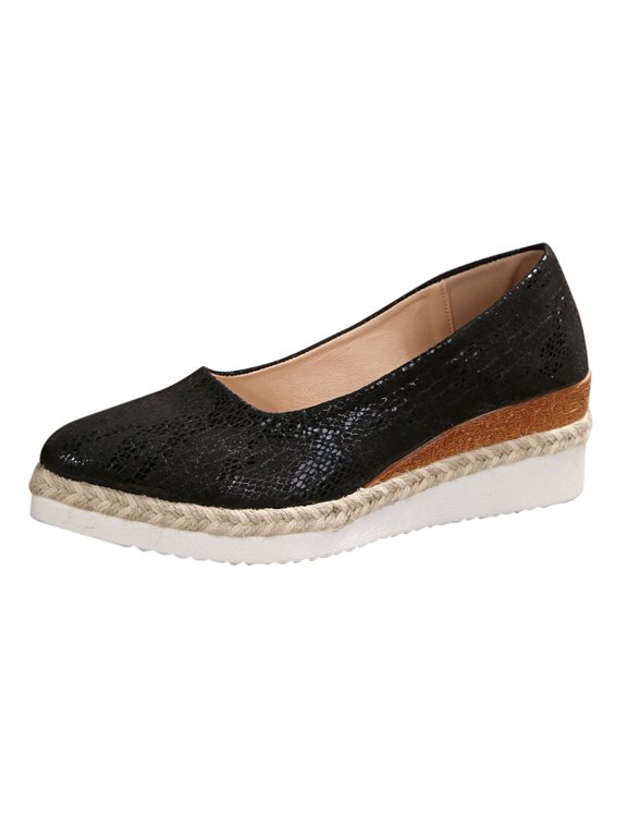 Women's Pointed Toe Slope Heel Sandals, Thick Sole Wide Width Casual Shoes for Leisure Activities & Comfortable All-Day Wear