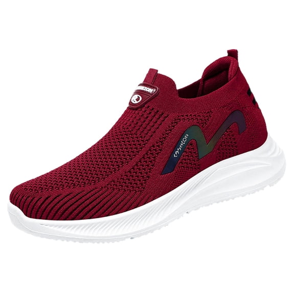 NOKIO Women's S𝗅ip On Sneakers Lightweight Soft Sole Shoes Breathable Fly Woven Mesh Sneakers Laceless Hands-Free Running Shoes Comfortable Athlet𝗂c Shoes Casual Fashion Non-S𝗅ip Walking Shoes