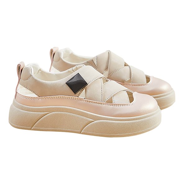 NOKIO Women's S𝗅ip On Sport Sandals Breathable Closed Toe Sneakers with Hollow Out Upper, Comfortable Thick Sole Sandles Outdoor Casual Walking Shoes for Summer