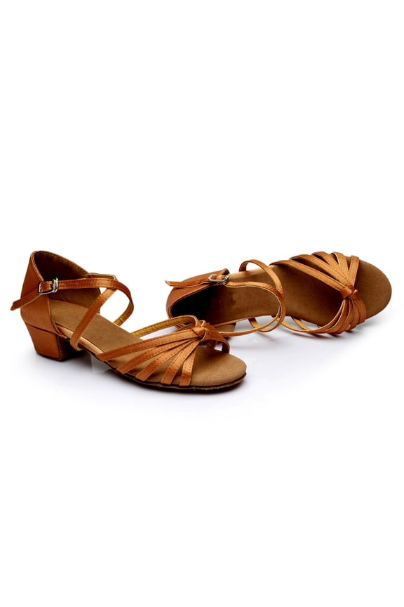 Women's Satin Shoes Fashion Crisscross Strap Slides Adjustable Buckle Dance Shoes Soft Cushion Sandal for Ru𝗆ba Wa𝗅tz Prom Ballroom Latin Wear