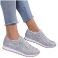 thumbnail image 1 of NOKIO Women’s Sequin Glitter Sneakers Low Top Breathable Running Shoes Lace-Up Sports Footwear Lightweight Cushioned Sole for Outdoor Jogging, 1 of 8