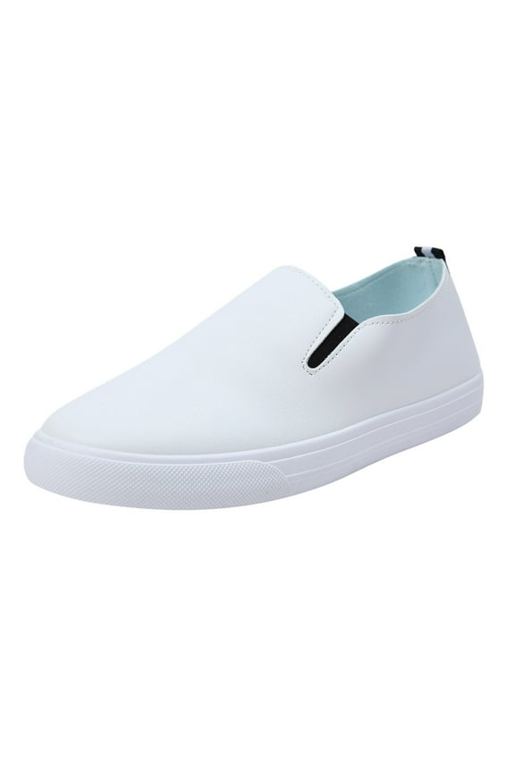 Women's Slip on Shoes PU Leather Slip on Sneaker Low Top Casual Shoes Women Casual Shoes Fashion Simple Spring And Summer New Pattern Flat Bottom Comfortable Non Slip Slip On Shoes