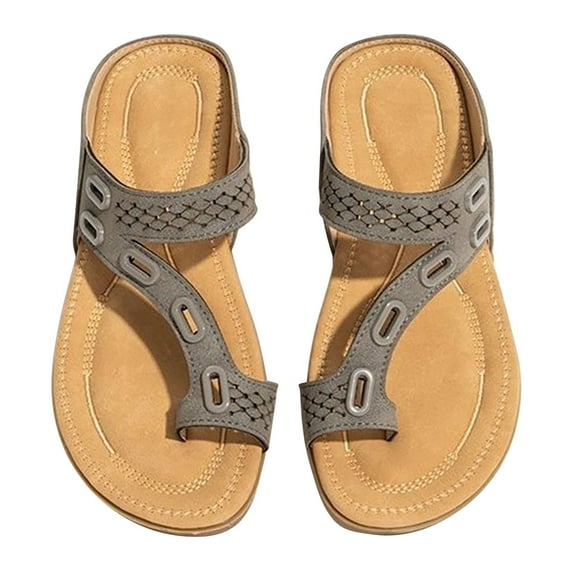 NOKIO Women's Slippers Toe Clippers Flat Bottoms Large Size Slippers Women's Lightweight Soft Bottomed Beach Shoes Women's Sandals for Women Wedge Shoes Casual Dressy Wedges Sandals