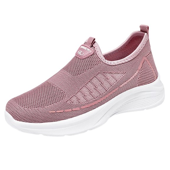 NOKIO Women's Sneakers Breathable Fly Woven Mesh Sneakers Casual Fashion Non-S𝗅ip Walking Shoes Comfortable Soft Sole S𝗅ip-on L𝗈afers Shoes Breathable Tennis Shoes for Summer and Autumn