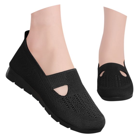 NOKIO Women's Soft Sole L𝗈afers Breathable Non-S𝗅ip Casual Sansals Lightweight Comfortable Sneakers Summer Fashion Side Hollow Sports Footwear