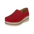 thumbnail image 1 of NOKIO Women's Suede Platform Loafers Breathable Platform Sneakers for Women Wedge Penny Loafers Slip-On Women's High Heeled Casual Shoes Slip On Shoes Comfortable Casual Shoes Loafers, 1 of 4