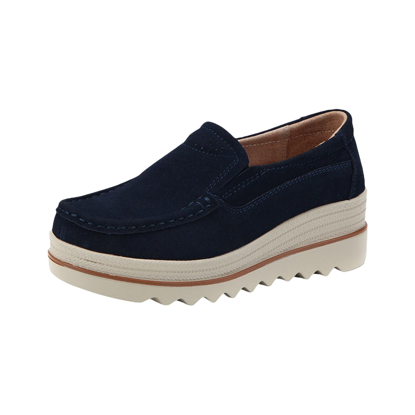 NOKIO Women's Suede Platform Loafers Breathable Platform Sneakers for — free download