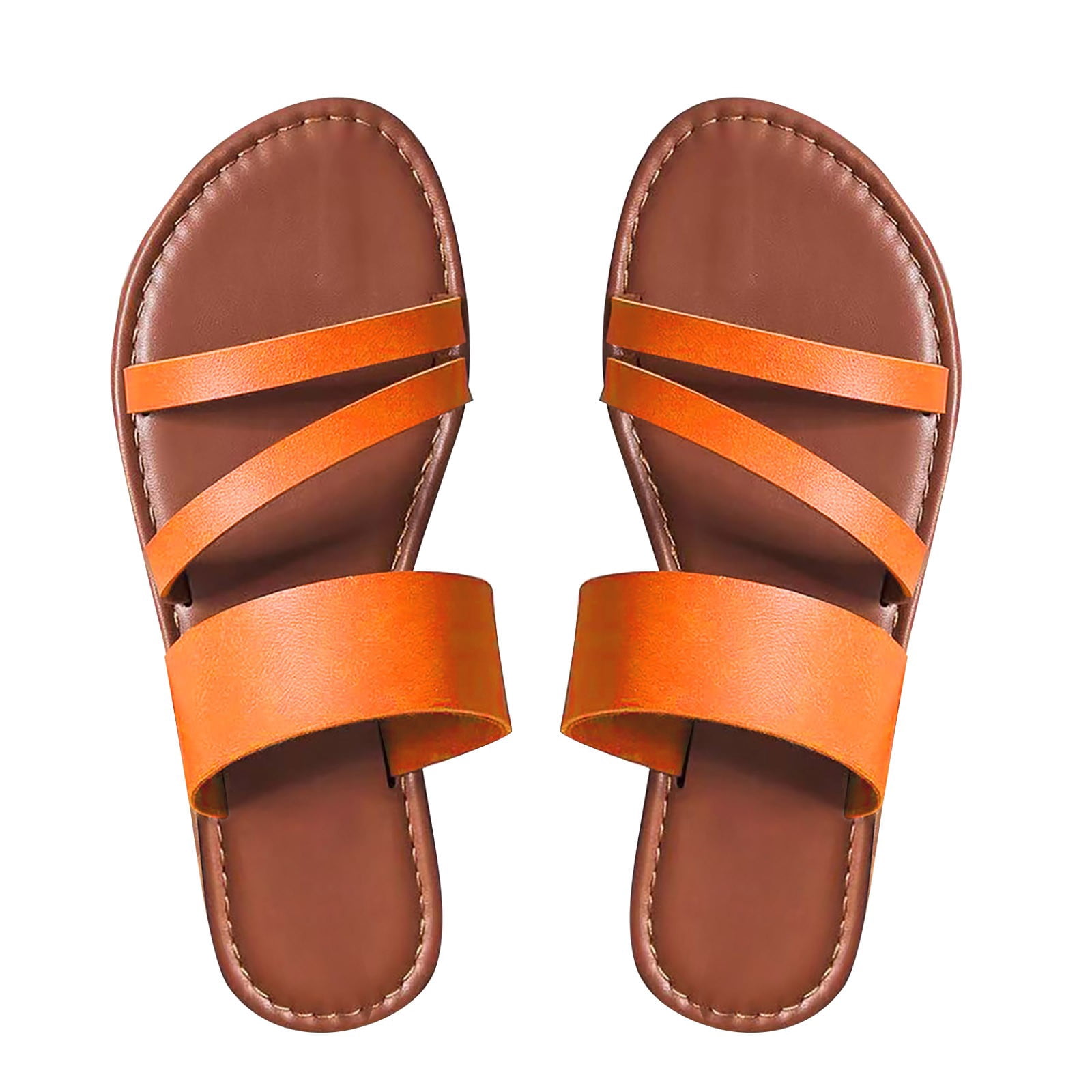 New Summer Square Clip Toe Casual Beach Flip Flops Slide Low Heel Pump main image 1