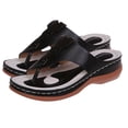 thumbnail image 1 of NOKIO Women's Summer Toe Wedge And T Shaped Oversized Beach Sandals And Slippers Women's Comfortable Arch Support Summer Orthotic Flip Flops Sandals, 1 of 7