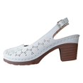 thumbnail image 1 of NOKIO Women's V𝗂ntage Chun𝗄𝗒 Sandals Adjustable Slingback S𝗅ip On Slippers Hollow Summer Outdoor Ladies Shoes Closed Toe Breathable Sandalias de Mujer, 1 of 7