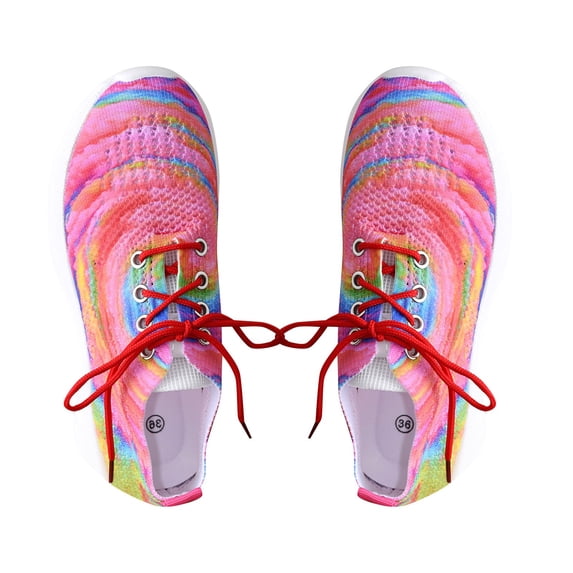 NOKIO Women's Walking Shoes Lightweight Breathable Flying Woven Mesh Upper Casual Jogging Shoes Ladies Tennis Shoes Workout Footwear Non-Slip Gym Sneakers for Women Daily Wear Sneakers