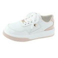 thumbnail image 1 of NOKIO Women's Walking Shoes Lightweight Casual Sneakers Breathable 𝖫a𝖼e Up Trainers Shoes Comfortable Outdoor Walking Shoes Fashion White Shoes for Back to College, 1 of 5